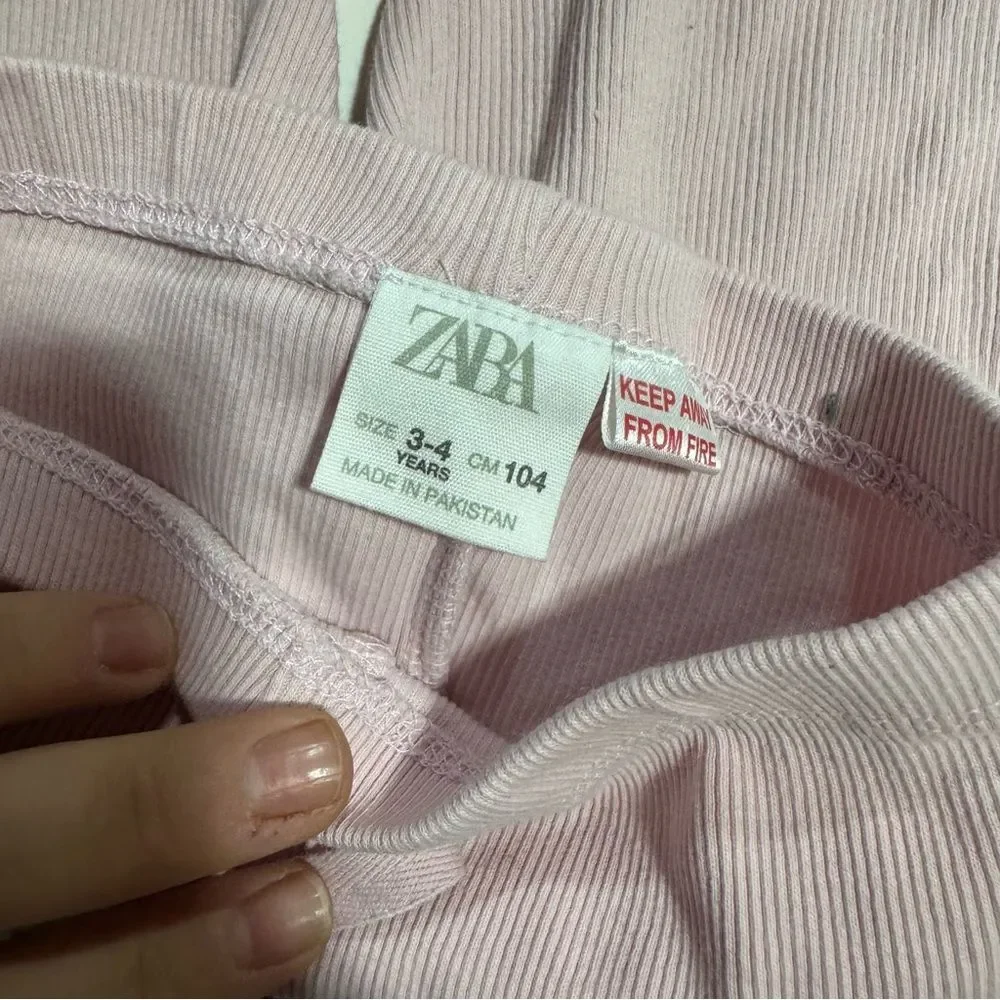 Zara Girl's Pink Casual Leggings